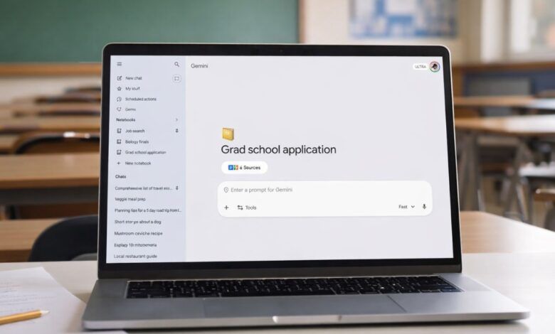 جوجل تضيف ميزة الدفاتر إلى Gemini لتجميع الملفات والمحادثات في مكانٍ واحد