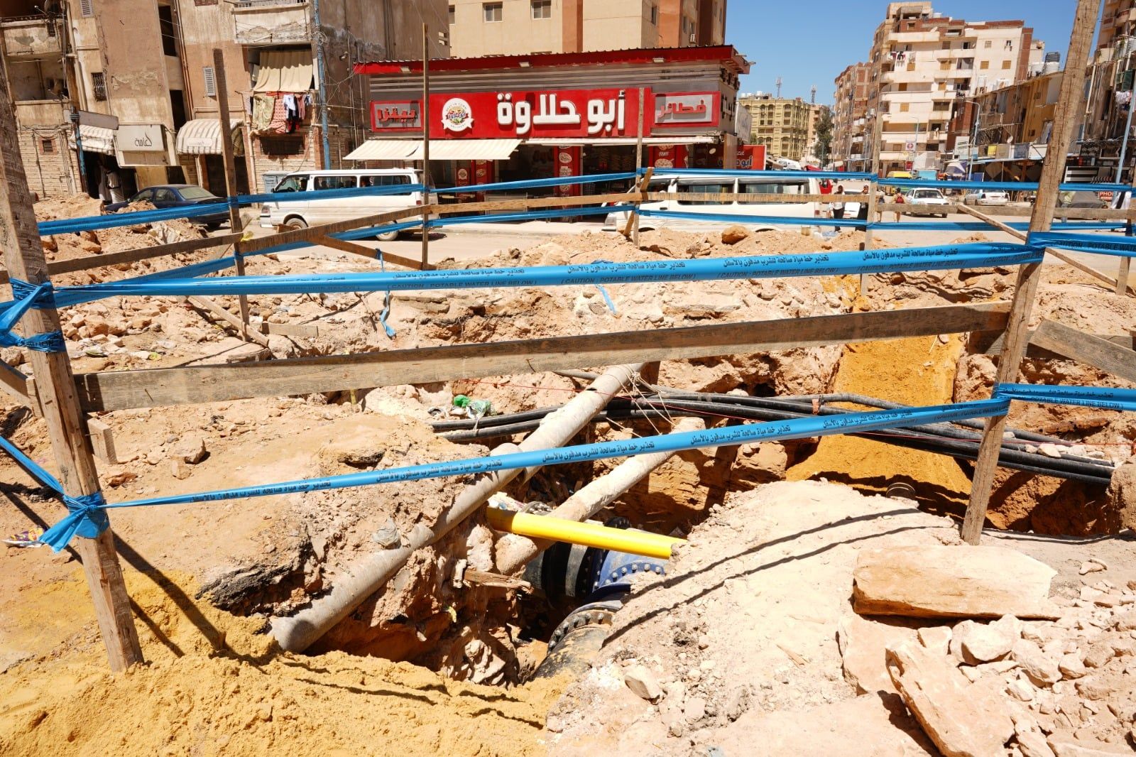 تنفيذ اعمال البنية التحتية بمطروح تنفيذ اعمال البنية التحتية بمطروح