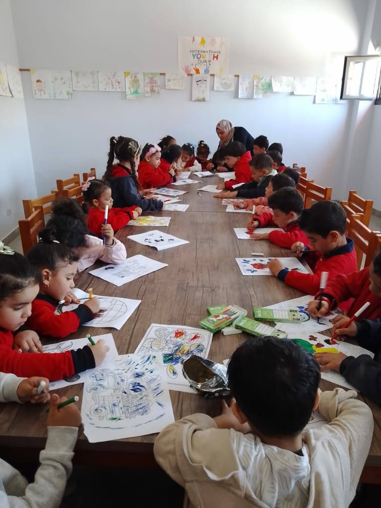 مشاركة الاطفال في ورش الرسم مشاركة الاطفال في ورش الرسم