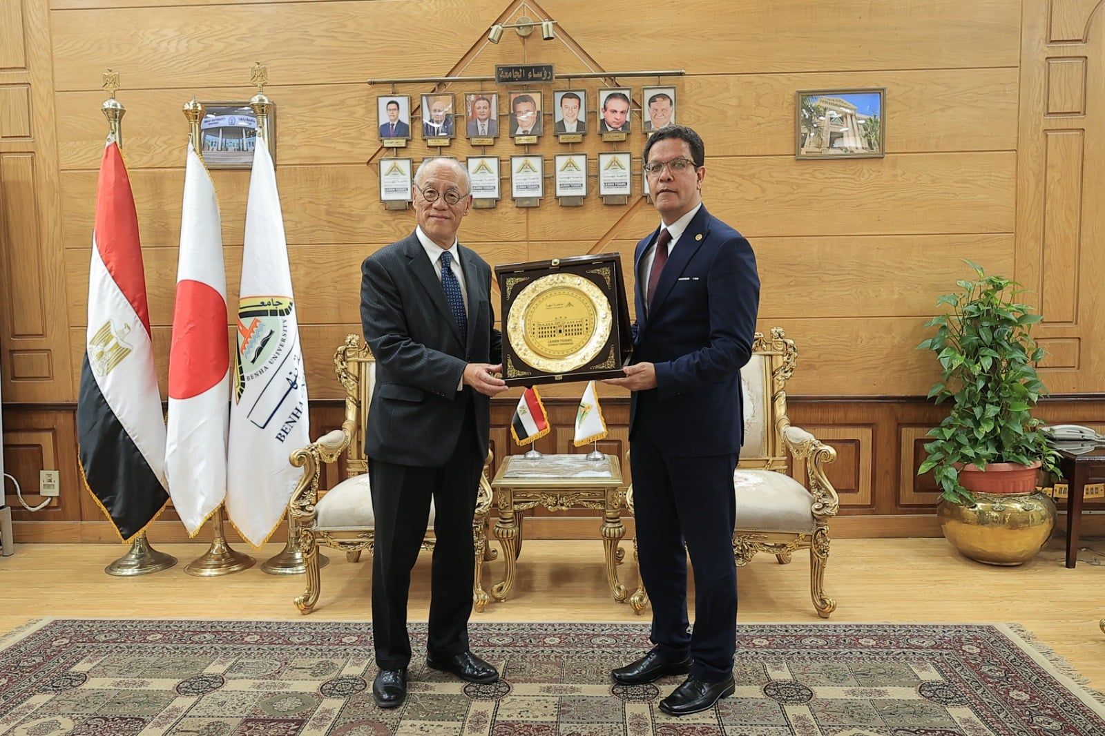 رئيس جامعة بنها وسفير اليابان بالقاهرة رئيس جامعة بنها وسفير اليابان بالقاهرة