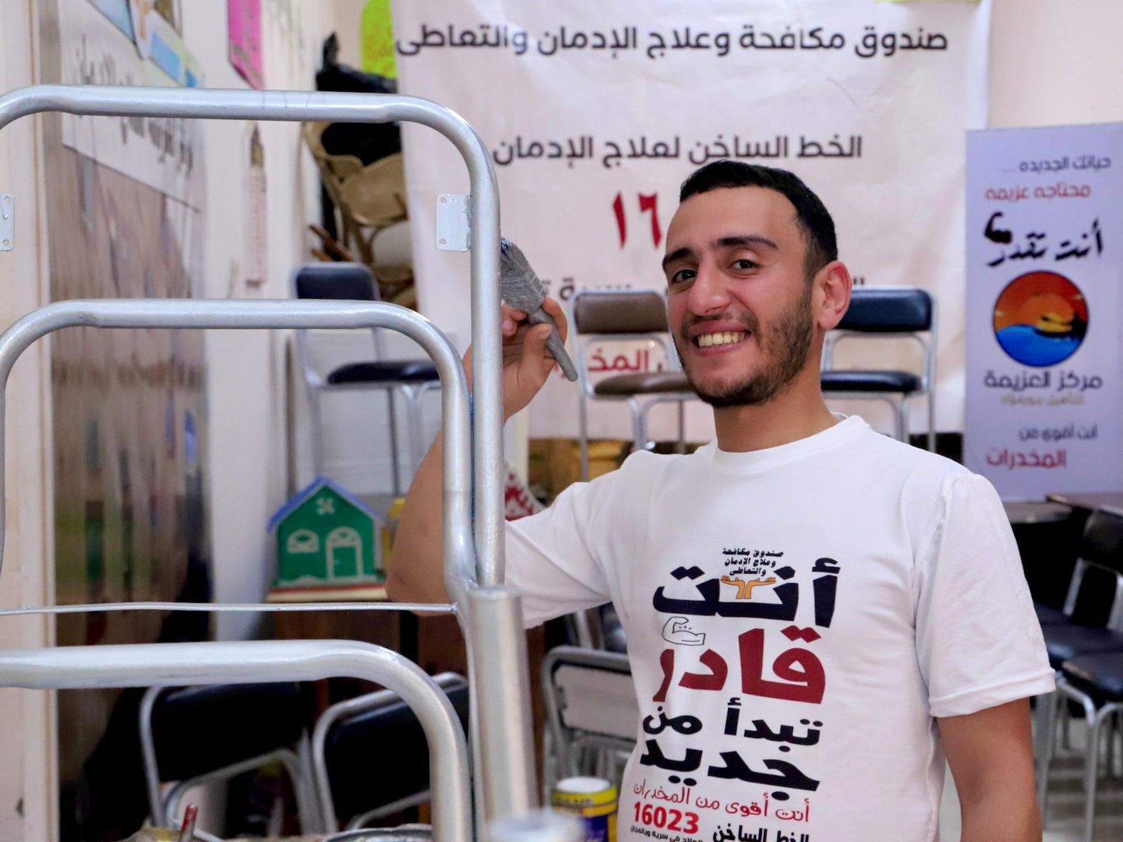 جانب من تخريج دفعة جديدة من المتعافين بمركز العزيمة التابع لصندوق مكافحة الإدمان ببور فؤاد جانب من تخريج دفعة جديدة من المتعافين بمركز العزيمة التابع لصندوق مكافحة الإدمان ببور فؤاد