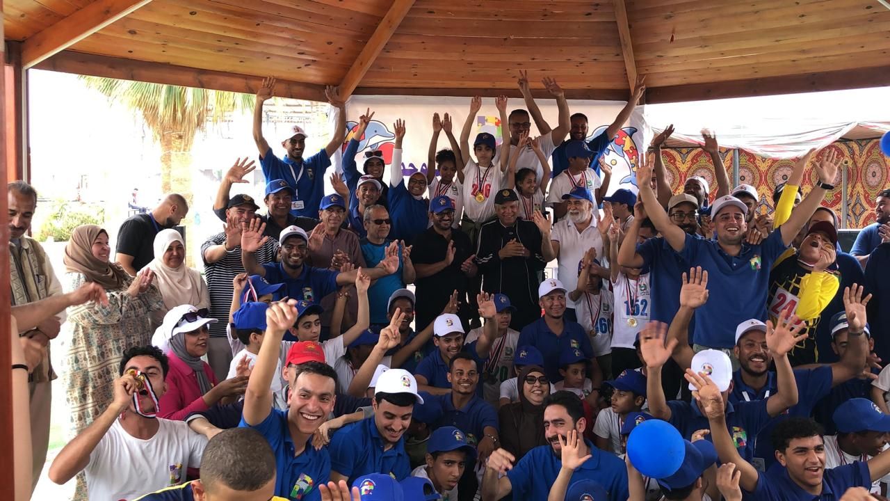 أطفال التوحد فى ختام البطولة أطفال التوحد فى ختام البطولة