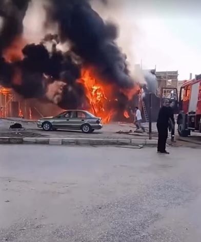 حريق لوكيشن بيت بابا حريق لوكيشن بيت بابا