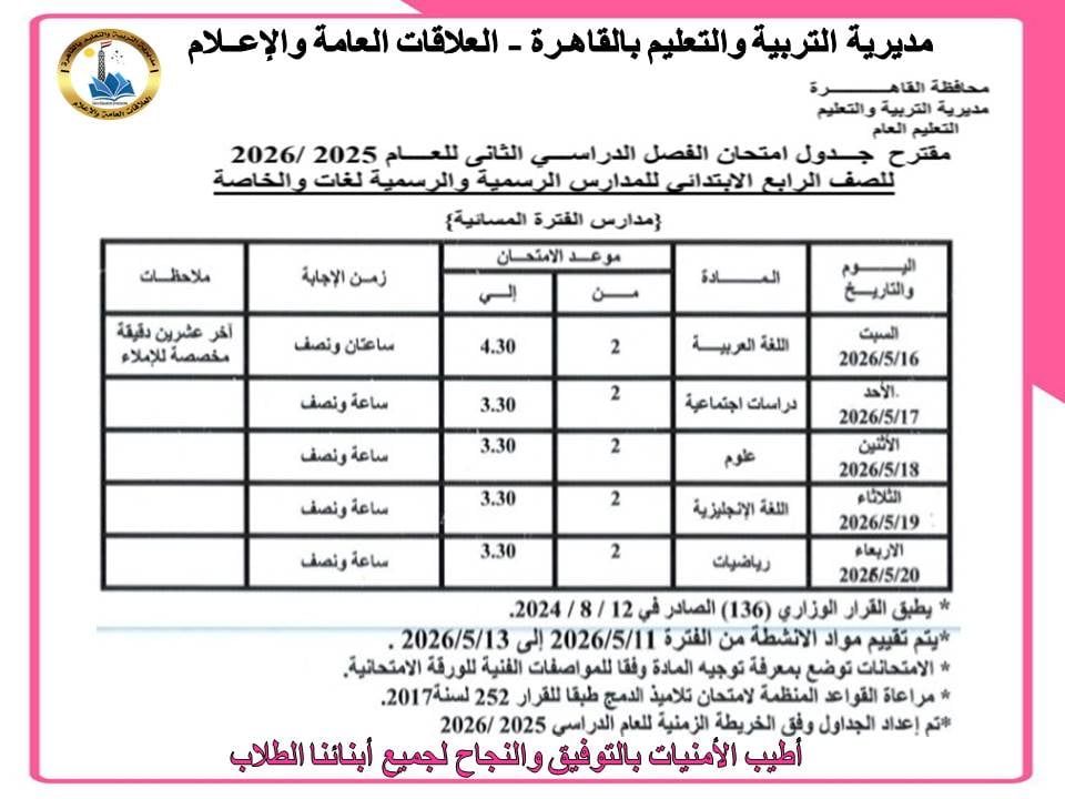 امتحانات الفصل الدراسي الثاني بالقاهرة (7)