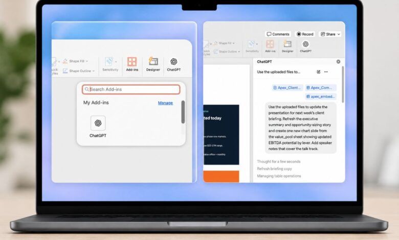 ChatGPT يصل إلى PowerPoint لإنشاء العروض التقديمية بالذكاء الاصطناعي