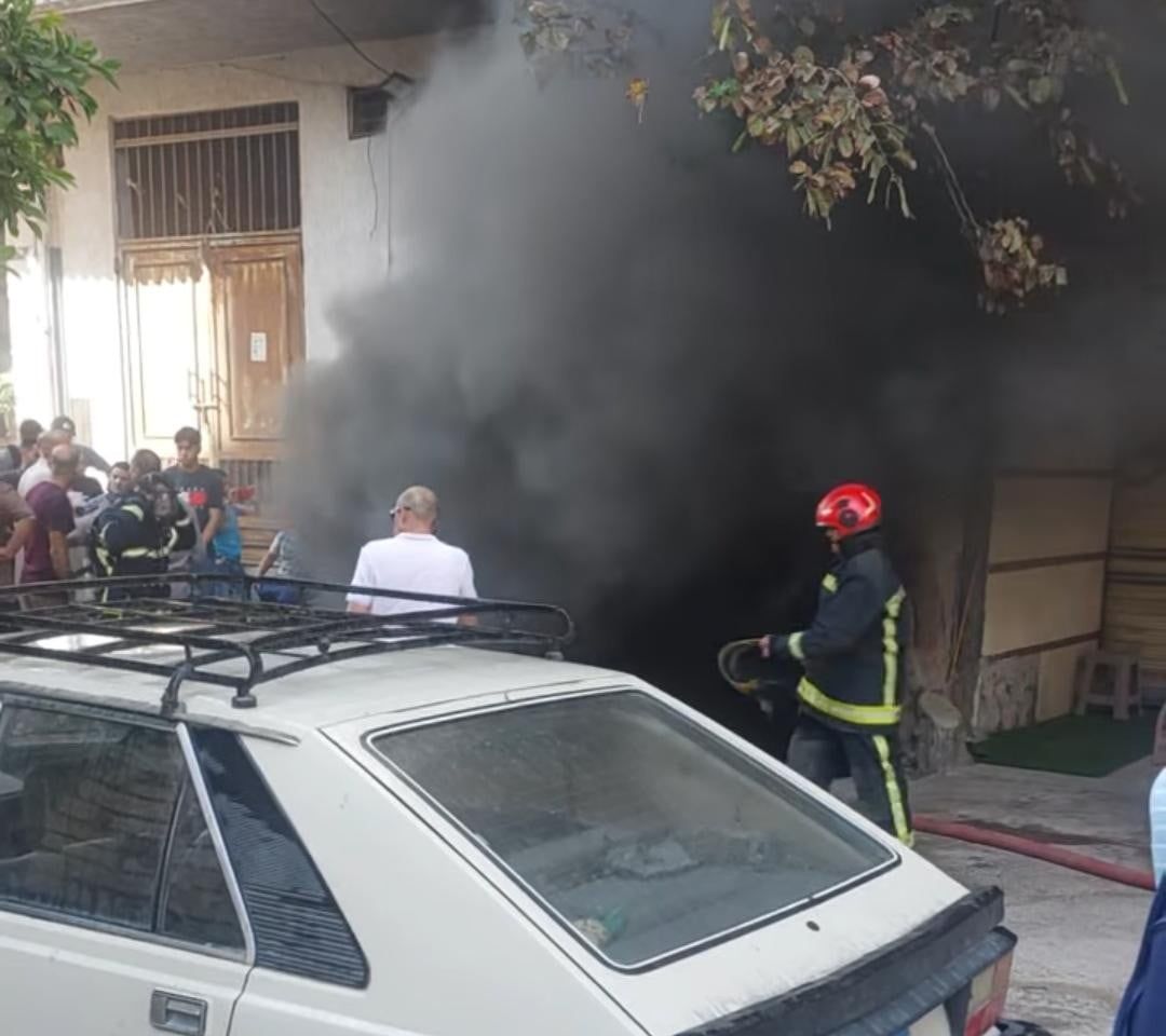 حريق جراج سيارات في البيطاش بالإسكندرية حريق جراج سيارات في البيطاش بالإسكندرية