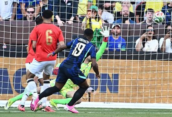 جانب من مباراة مصر والبرازيل جانب من مباراة مصر والبرازيل