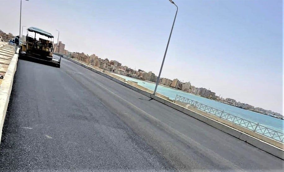 انهاء اعمال رصف كوبري روميل بعد تطويره انهاء اعمال رصف كوبري روميل بعد تطويره