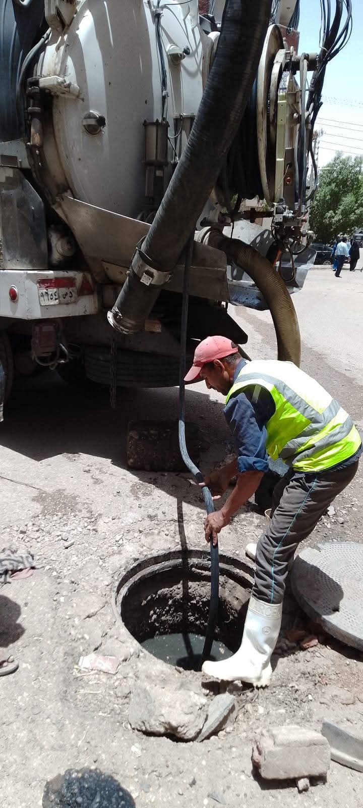 أعمال التطهير بطريق السادات أعمال التطهير بطريق السادات