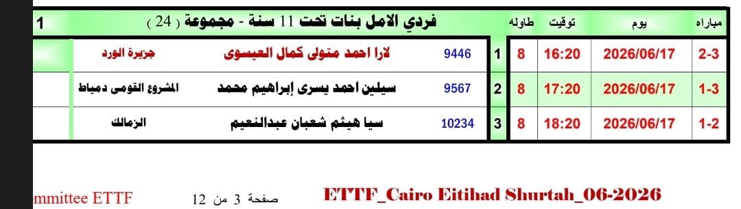 بطولة الاتحاد المصري لتنس الطاولة (4) بطولة الاتحاد المصري لتنس الطاولة (4)
