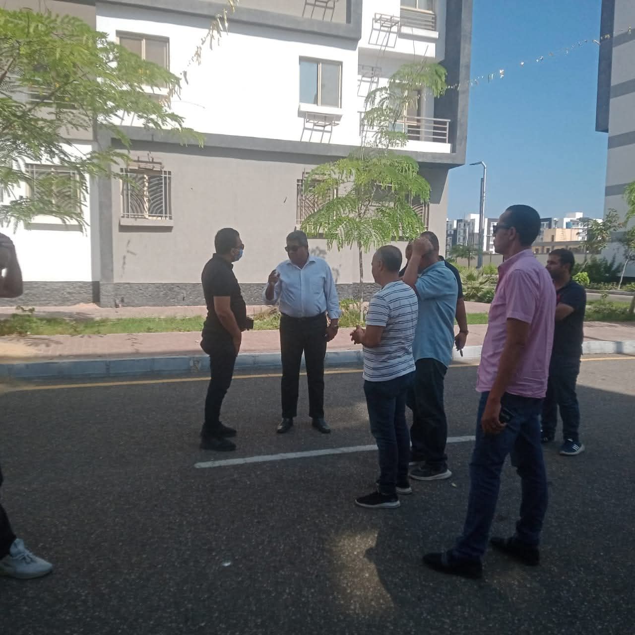 متابعة العمل بمدينة المنصورة الجديدة متابعة العمل بمدينة المنصورة الجديدة