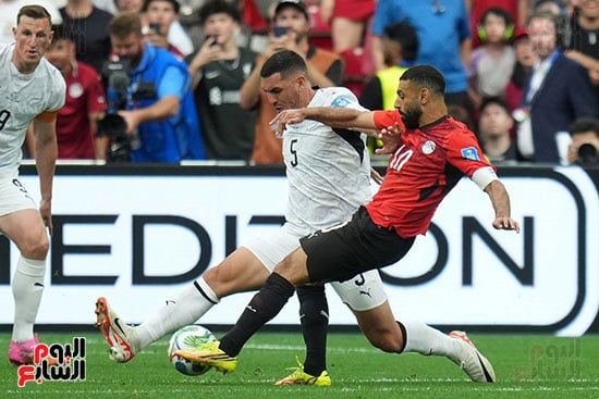 محمد صلاح خلال المباراة محمد صلاح خلال المباراة
