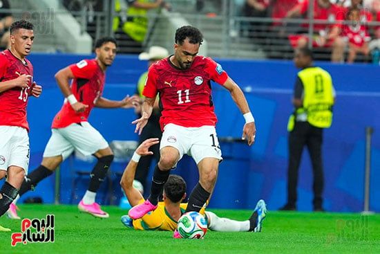 مصطفى زيكو خلال المباراة مصطفى زيكو خلال المباراة