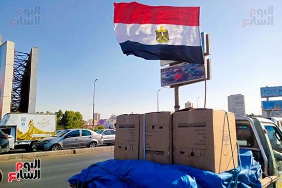 علم مصر علي كوبري أكتوبر علم مصر علي كوبري أكتوبر