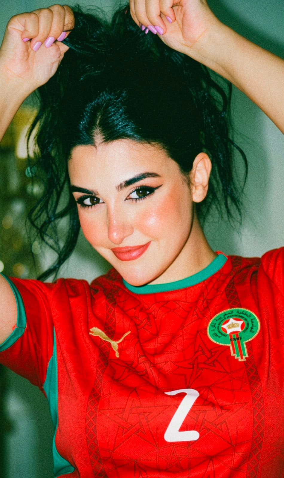 جيهان خليل بتيشرت منتخب المغرب جيهان خليل بتيشرت منتخب المغرب