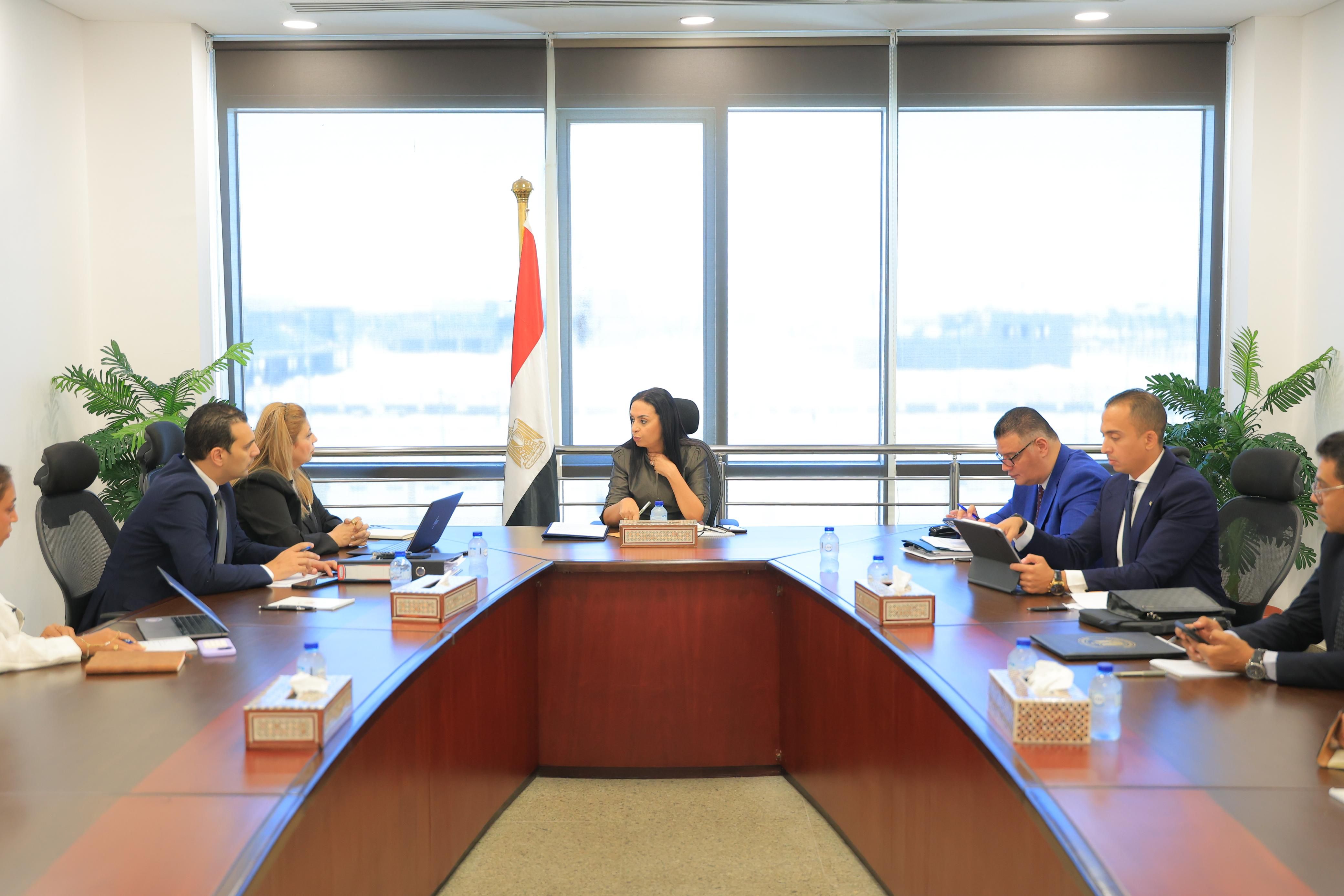 الدكتورة مايا مرسى وزيرة التضامن الاجتماعي خلال اللقاء الدكتورة مايا مرسى وزيرة التضامن الاجتماعي خلال اللقاء
