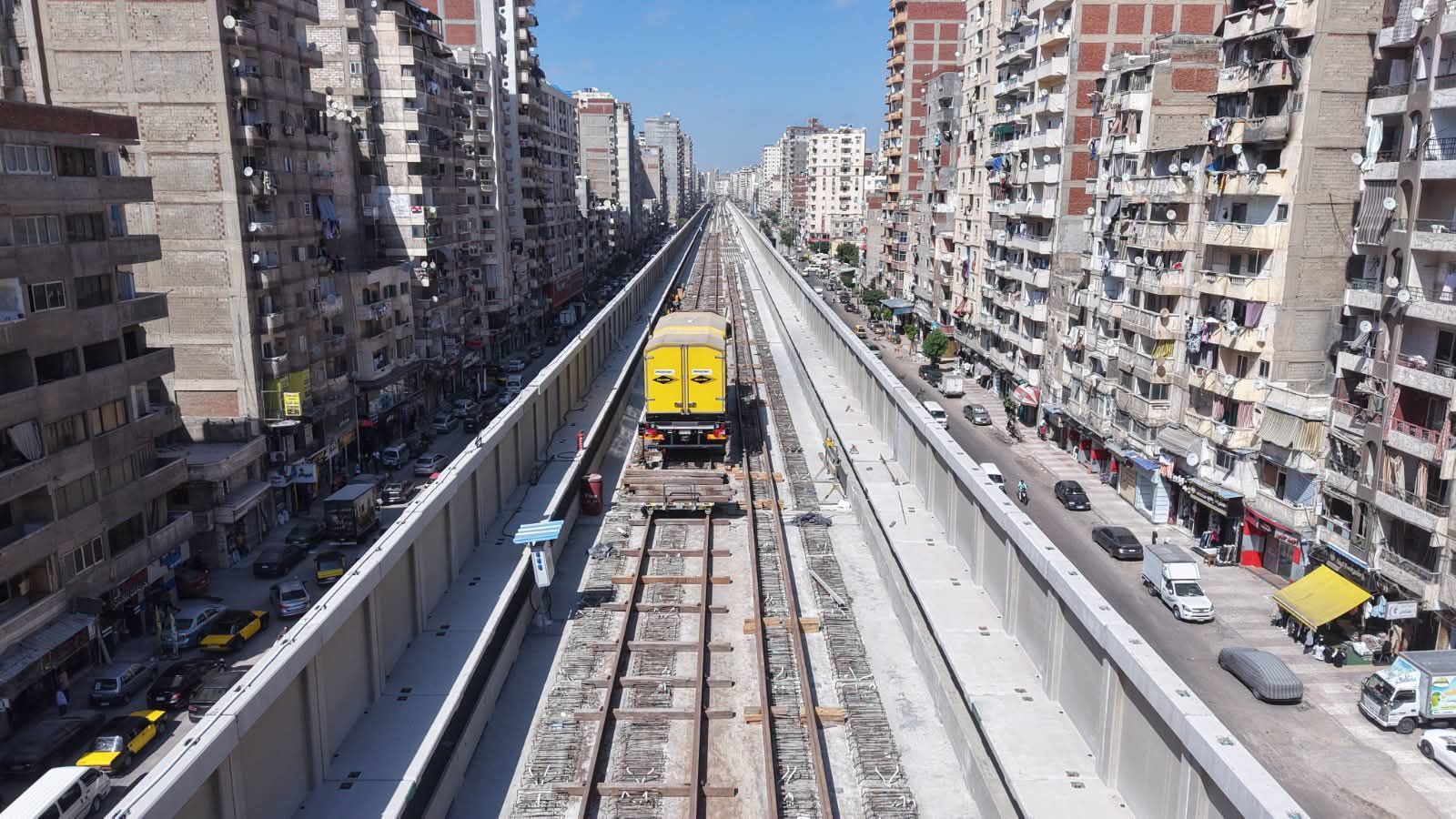 جانب من أعمال تنفيذ مترو الإسكندرية جانب من أعمال تنفيذ مترو الإسكندرية