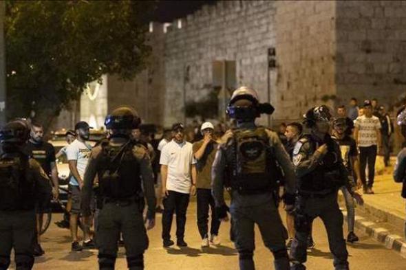 الاحتلال الإسرائيلي يفرق مظاهرة في باب العامود بالقدس
