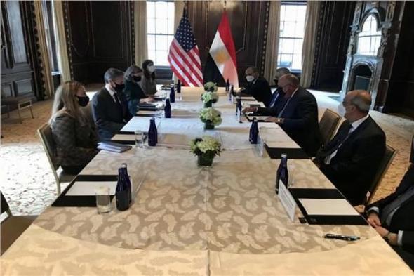 “شكري” يلتقي وزير الخارجية الأمريكي لبحث قضايا إقليمية