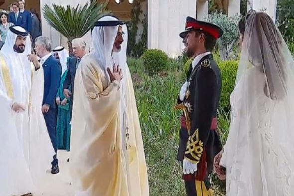 ‏‎خالد بن محمد بن زايد يحضر حفل زفاف ولي عهد الأردن