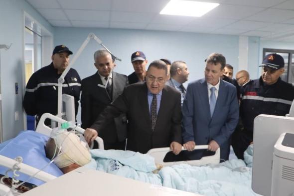 وزير الداخلية يطمئن على قائد الوحدة الرئيسية للحماية المدنية بمستشفى زرالدة