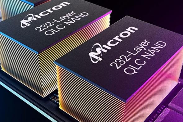 ميكرون تبدأ إنتاج ذاكرة QLC NAND مع 232 طبقة