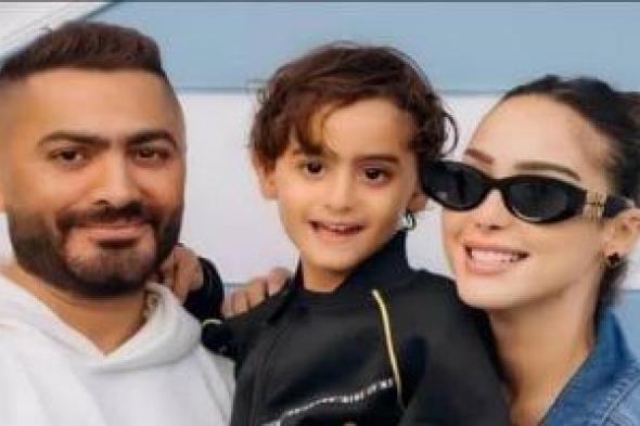 أزمة صحية لآدم تامر حسنى وبسمة بوسيل تناشد الجمهور الدعاء لنجلها (فيديو)