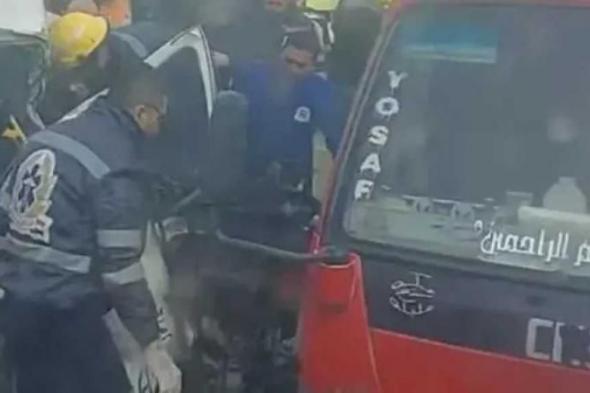 إصابة
      7
      أشخاص
      في
      حادث
      تصادم
      بمركز
      أبو
      المطامير
      بالبحيرة