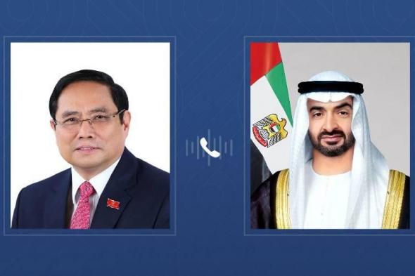 محمد
      بن
      زايد
      ورئيس
      وزراء
      فيتنام
      يبحثان
      هاتفياً
      التطوارت
      الخطرة
      في
      المنطقة