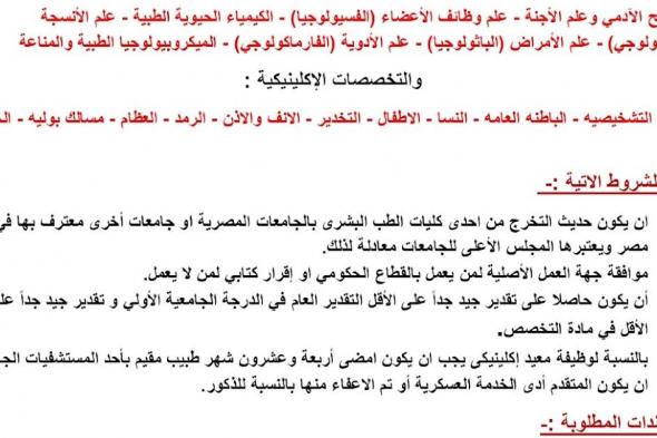 وظائف
    معيدين
    بكلية
    الطب
    جامعة
    ميريت
    لسنة
    2026