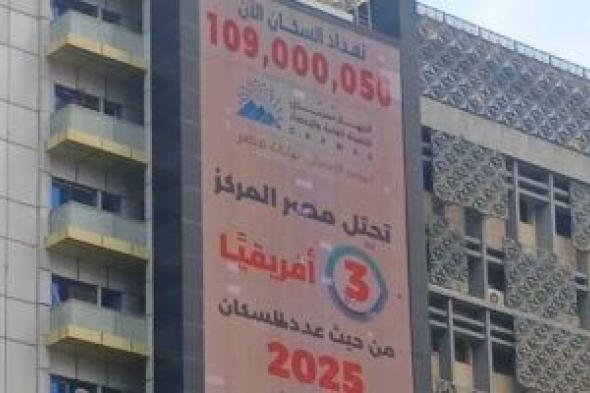 جهاز
الإحصاء:
عدد
سكان
مصر
بالداخل
يصل
إلى
109
ملايين
نسمة
اليوم
السبت