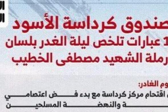 فتحت
الصندوق
الأسود
لمذبحة
كرداسة..
10
عبارات
زلزلت
بها
أرملة
الشهيد
الخطيب
القلوب