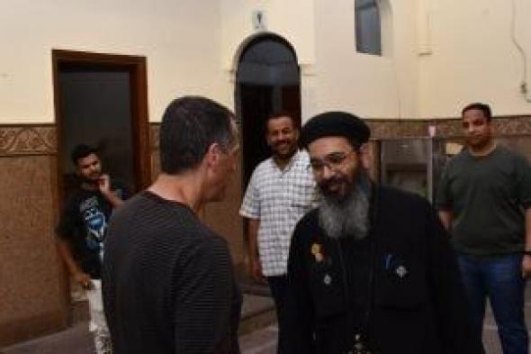محافظ
أسوان
يزور
كنيسة
الشهيد
مارجرجس
العظيم
بكوم
أمبو