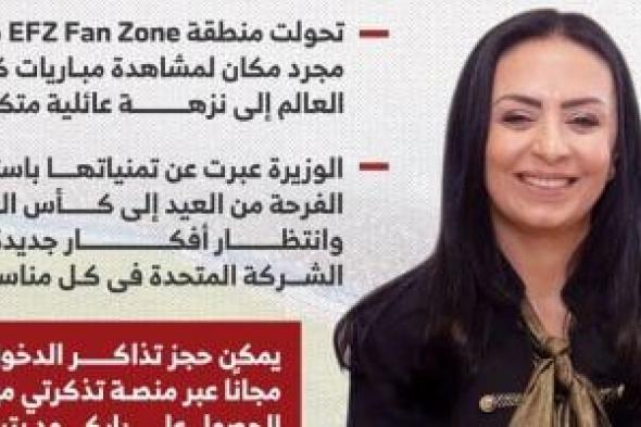 وزيرة
التضامن
تشيد
بالشركة
المتحدة
ومشروع
«فان
زون»..
إنفوجراف
