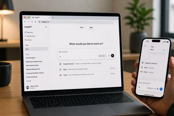 OpenAI
      تطلق
      ChatGPT
      Work..
      وكيل
      ذكاء
      اصطناعي
      ينفذ
      المهام
      تلقائيًا
      عبر
      الهاتف
      والحاسوب