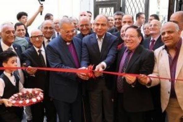 أندريه زكي ومحافظ المنيا يفتتحان الكنيسة الإنجيلية الجديدة بأرض سلطان