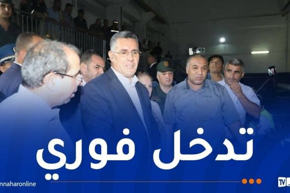 وزير الري يتفقد أشغال إصلاح العطب بقناة الضخ DN 1000 بوحدة الإنتاج تلسديت