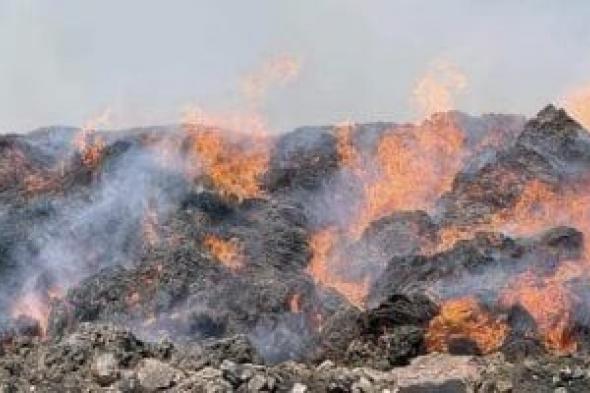 حريق يلتهم كميات من محصول الكتان بقرية ميت هاشم بالغربية
