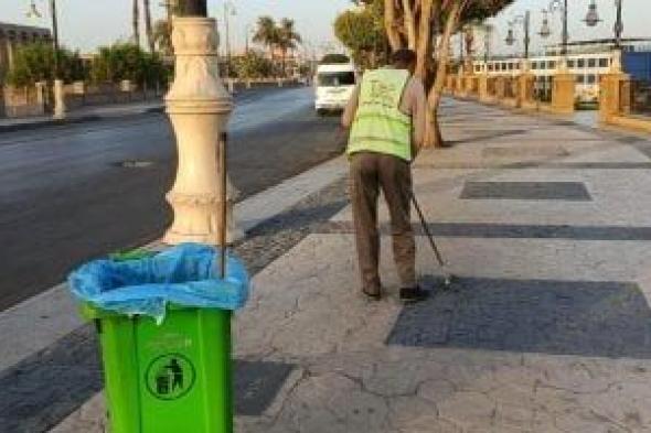 مدينة الأقصر تكثف الجهود لرفع كفاءة الطرق والنظافة والتجميل ورفع 5 طن تراكمات