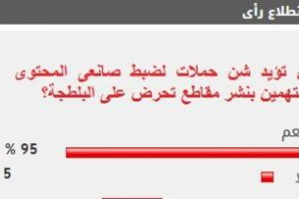 95% من القراء يؤيدون ضبط صانعى المحتوى المتهمين بنشر مقاطع تحرض على البلطجة